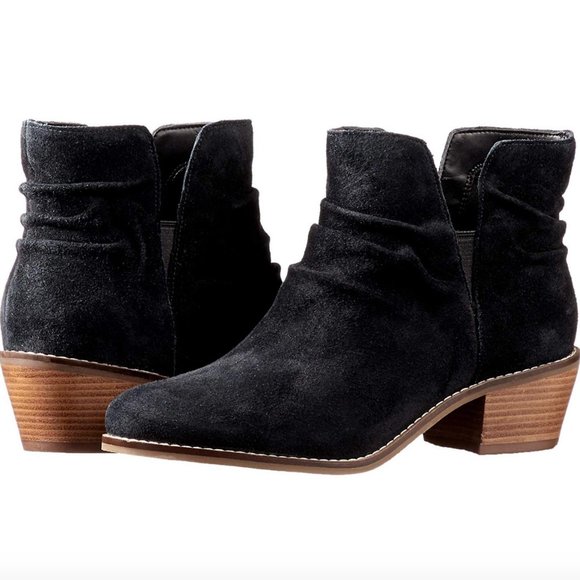 Cole Haan Alayna Slouch Black Suede Ankle Bootie - Picture 1 of 9
